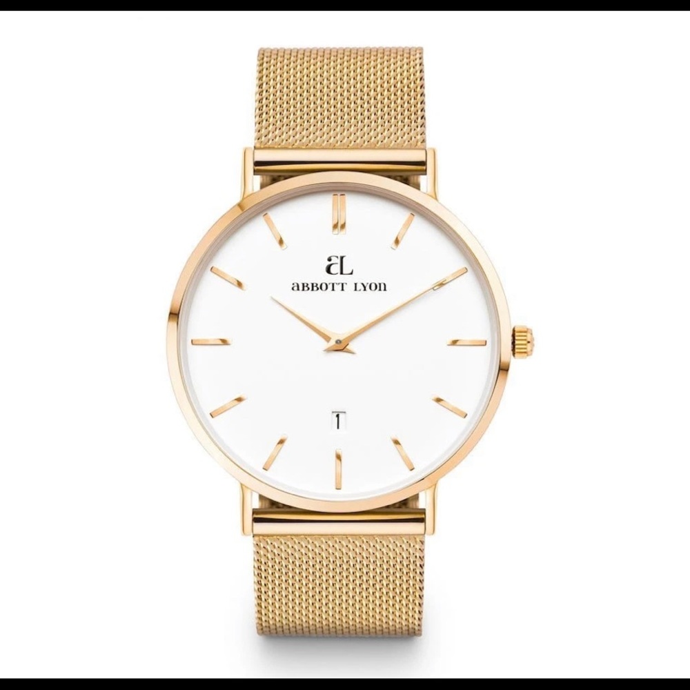 Abbott Lyon Gold Chain White Kensington 40 watch